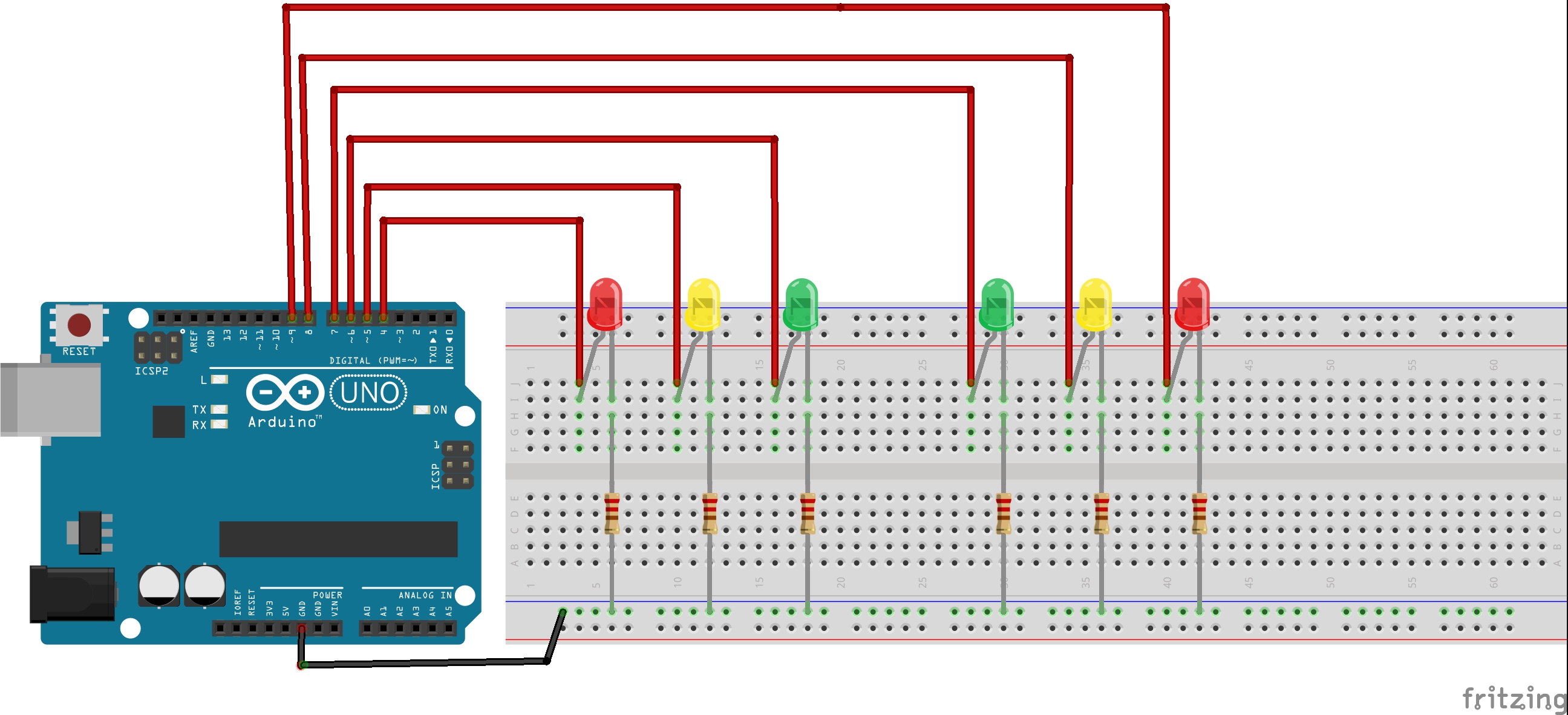 6 leds